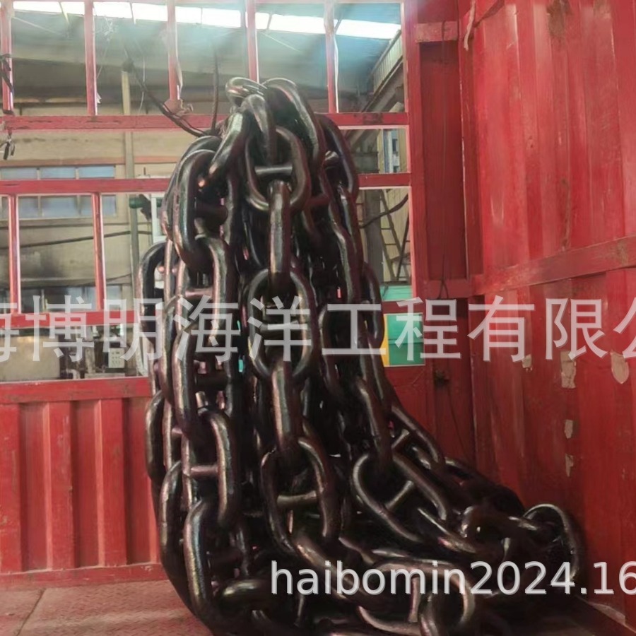 惠州船用舱盖链条D40锚链珠海热镀锌D42起重锚头油封转环船舶专用