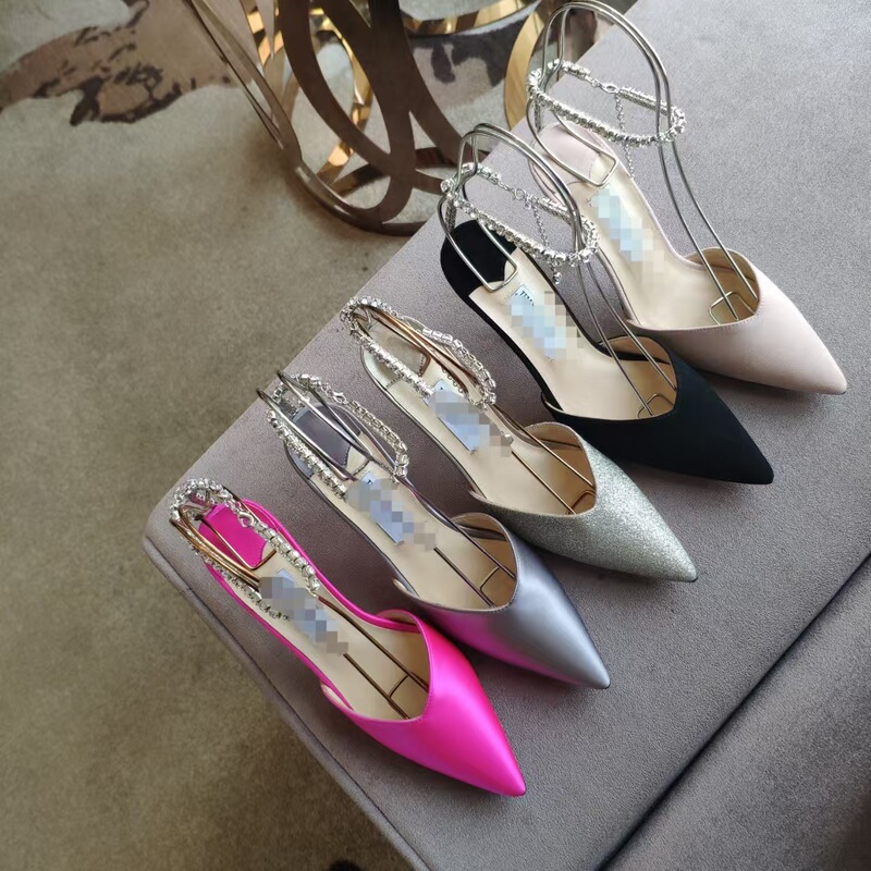 Jimmy Pointed-Toe Crystal Chain High-Heeled Sandals 2026 Fashionable Sexy Luxurious Elegant High-Heeled Sandals Jimmy Pointed-Toe Crystal Chain High-Heeled Sandals 2026 Fashionable Sexy Luxurious Elegant High-Heeled Sandals