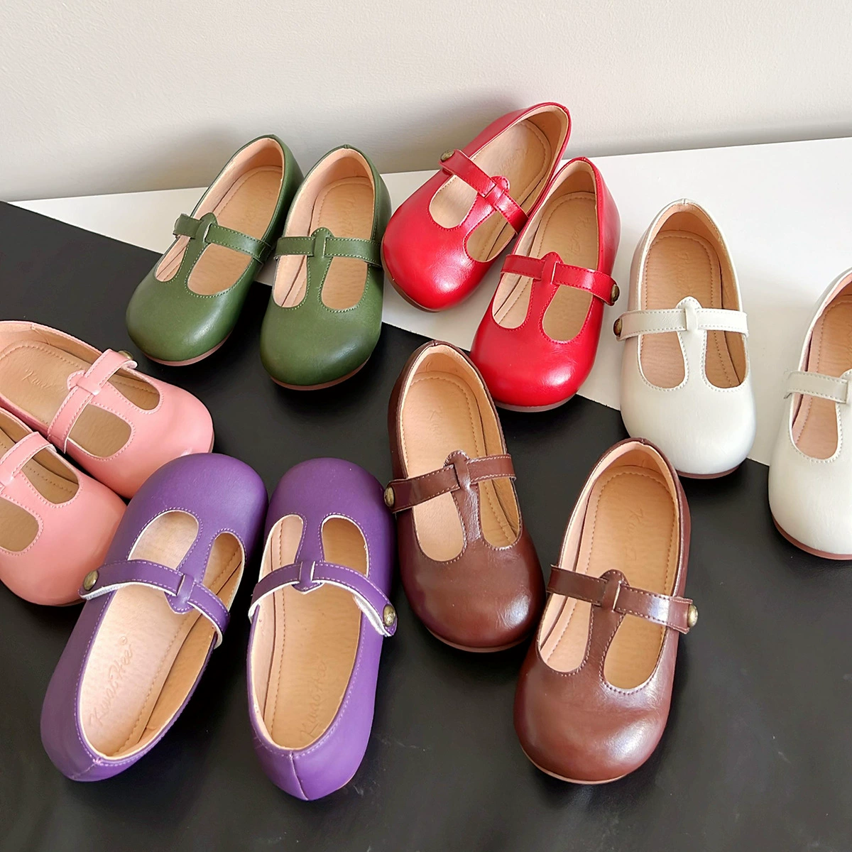 Детская весна и осень новые девчушки дикие ретро маленькие кожаные туфли