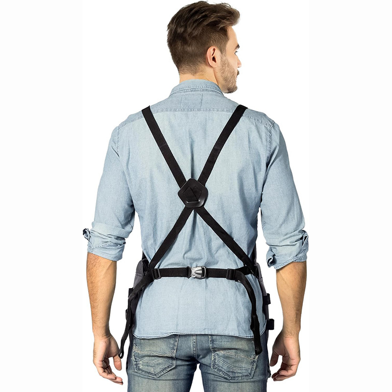 Fronteriza poliéster algodón delantal largo y corto cinturón granja huerto verduras fruta recolección ropa de trabajo delantal de liberación rápida