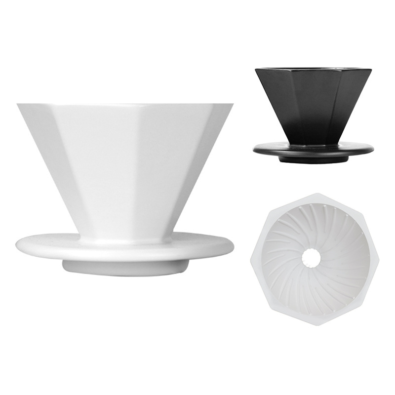 Jarra de vidrio octogonal para compartir, taza de filtro de cerámica octogonal, juego de café pour-over, tetera pour-over, herramienta pour-over. image 7
