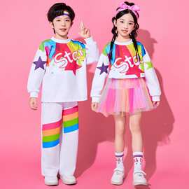 国庆儿童啦啦队演出服小学生秋季运动会演出服幼儿园合唱班服套装
