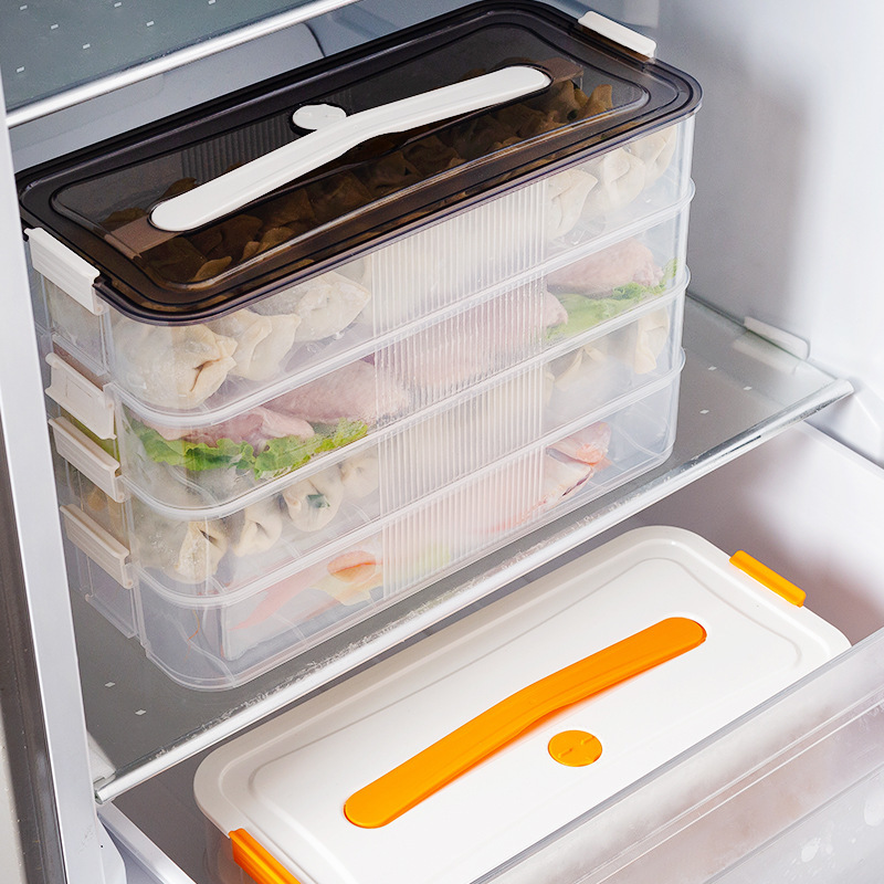 ギョーザ箱収納冷蔵庫用冷凍餃子箱食品級包水餃子急凍饅頭専用トレイ鮮度保持箱|undefined