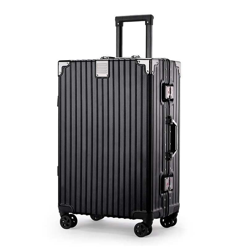 Nuevo marco de aluminio de gran capacidad caja de la carretilla rueda universal de alto aspecto maleta de viaje 24 pulgadas Contraseña de bloqueo de embarque caso