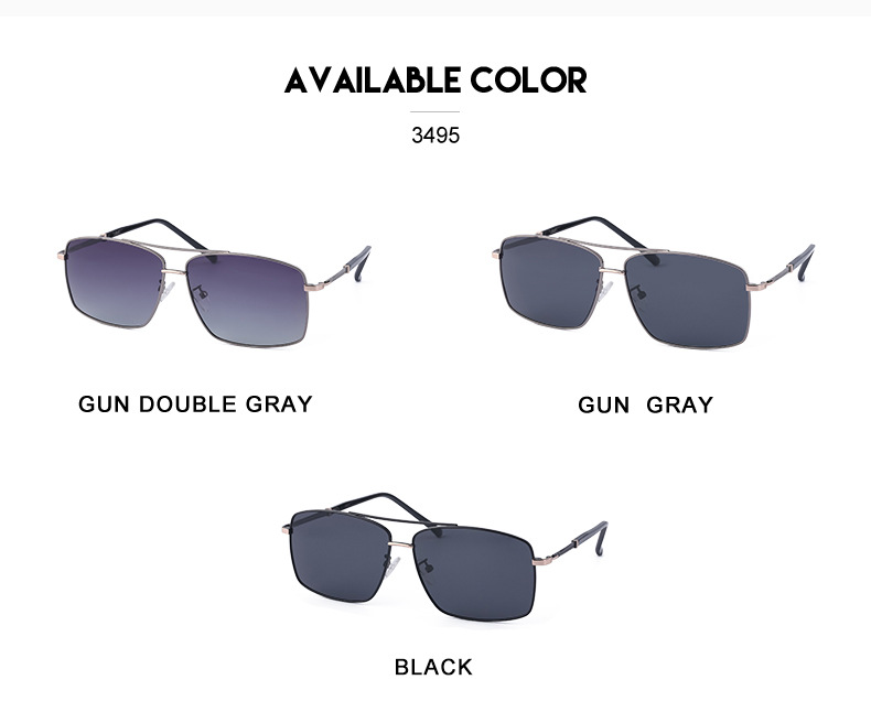 Retro Polarized Sunglasses Double Beam Sunglasses display picture 2