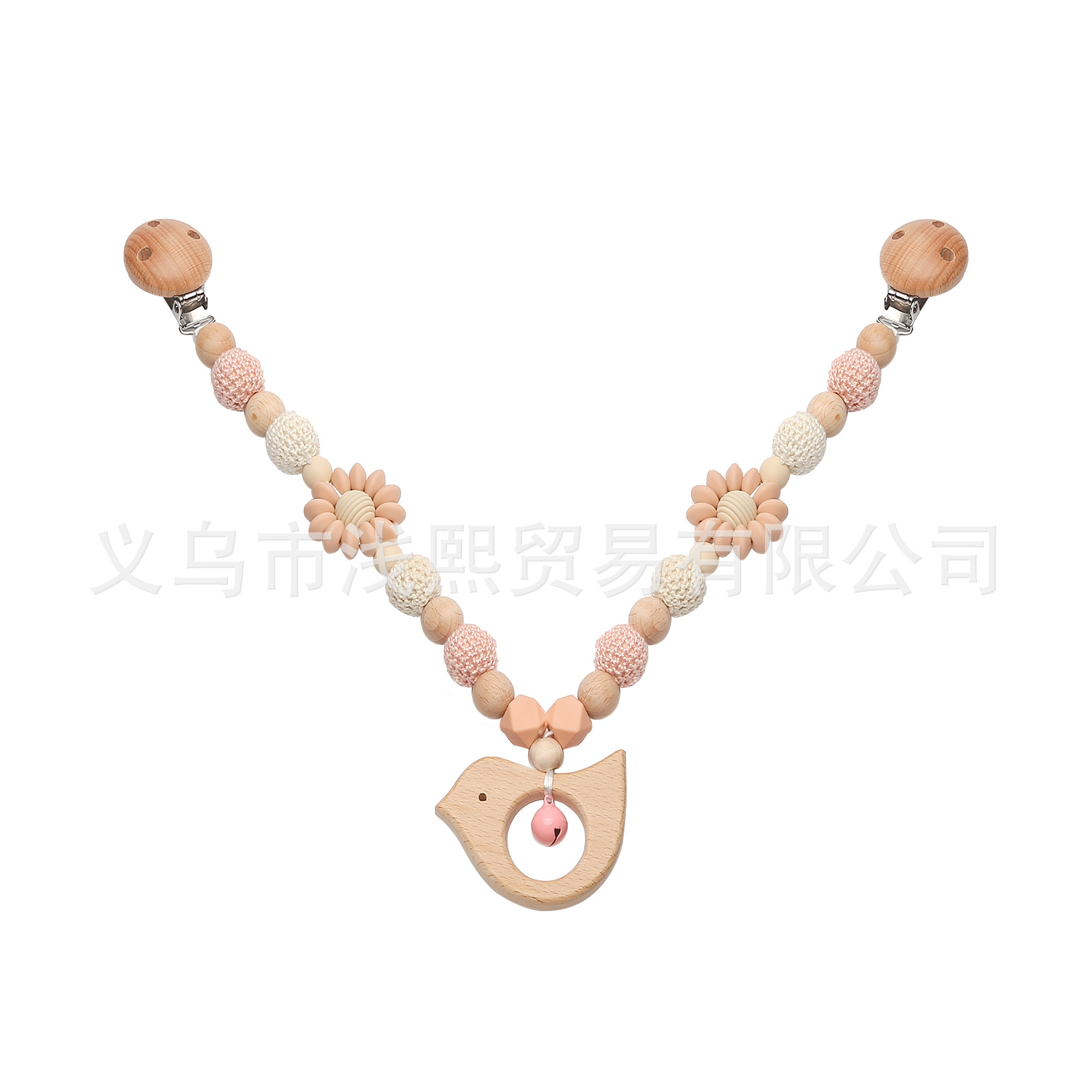 Cadena de cochecito recién nacido bebé adornos de cabecera pulsera animal hecho a mano diy chupete clip cuna cochecito cadena