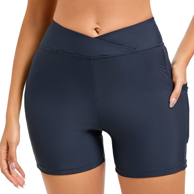 In-Stock High-Waisted Swim Trunks, New European and American Style Swim Trunks, Elastic Slim-Fit Swimming Trunks, Conservative Square-Cut Swim Trunks for Women In-Stock High-Waisted Swim Trunks, New European and American Style Swim Trunks, Elastic Slim-Fit Swimming Trunks, Conservative Square-Cut Swim Trunks for Women