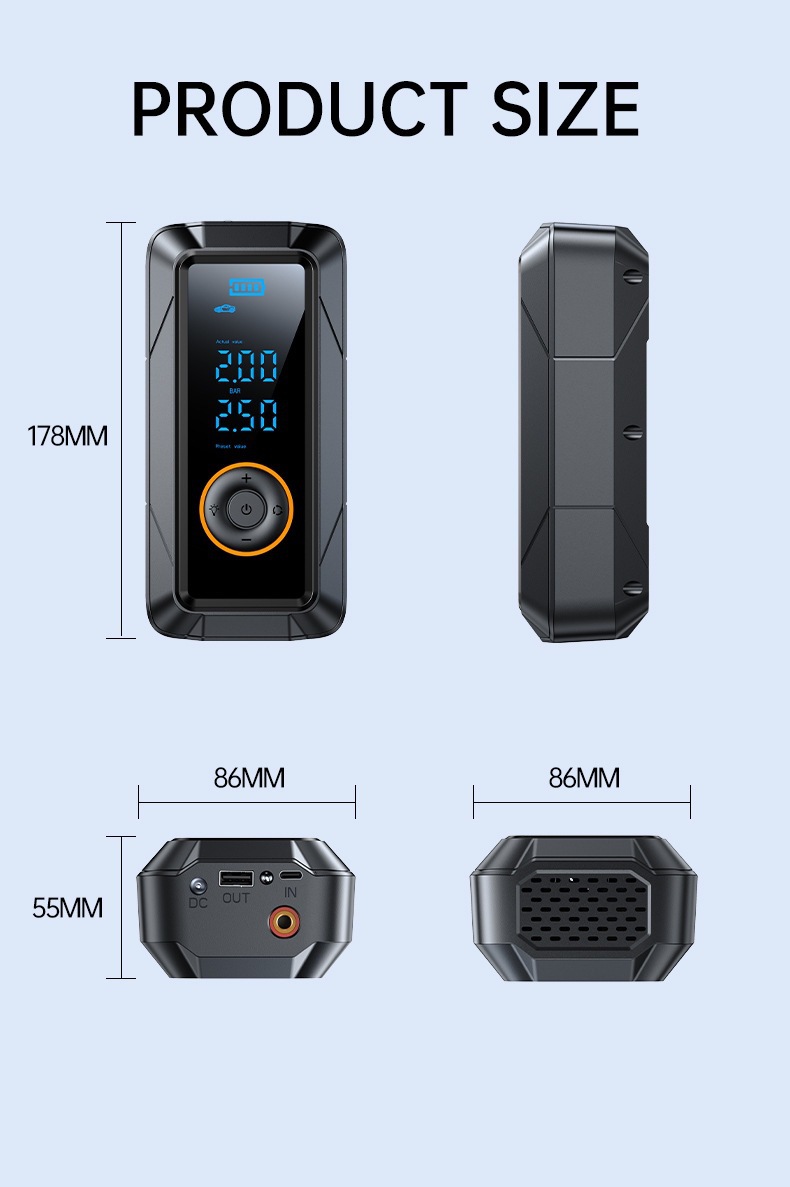 Cross-Border Car Wireless Air Pump Portable Car Electric Pump Car Tire Car Inflator