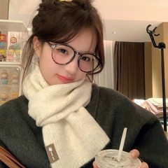 2025新款高级感围巾女冬季防寒保暖韩系氛围感学生含羊毛围脖男士