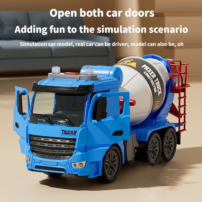 Children's Engineering Vehicle Light Music Story Cement Mixer Truck Toy Large Boy Concrete Tank Truck 4-6 Years Old