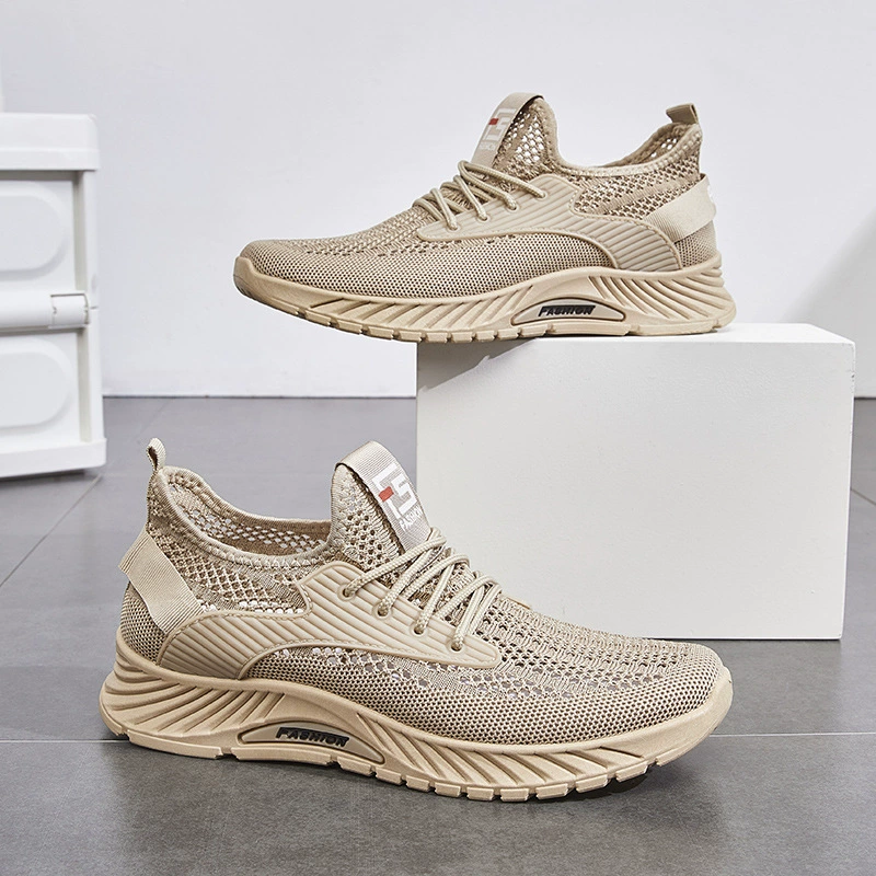 Мужская повседневная обувь с полой воздухопроницаемой сеткой обувь с мягкой подошвей легкая спортивная обувь старая пекинская ткань обувь для мужчин среднего и пожилого возраста