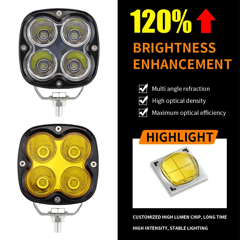 LED-рабочие внедорожные модифицированные огни, 80В, высокая мощность, 40Вт