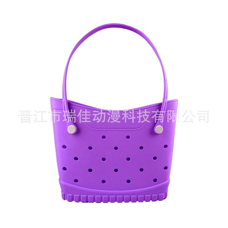 eva沙滩包欧美户外手提包可diy饰品配饰韩系大容量简约时尚洞洞包|undefined