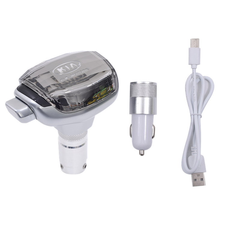 Cabeza de marchas de cristal adecuada para luces de gradiente modernas Kia automóviles modificados cabeza de palanca de cambio accesorios de bola de mano