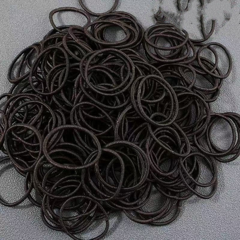 Black small rubber bands 2.5-3cm 200 pieces