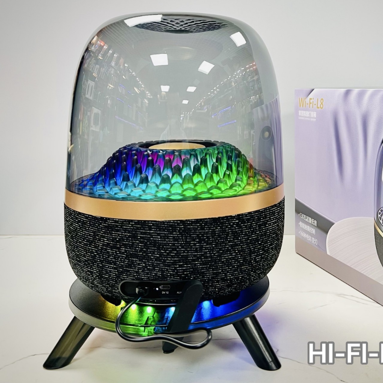 HIFI-L8哈曼音乐琉璃重低音炮家用客厅蓝牙音响黑金典藏电脑音箱