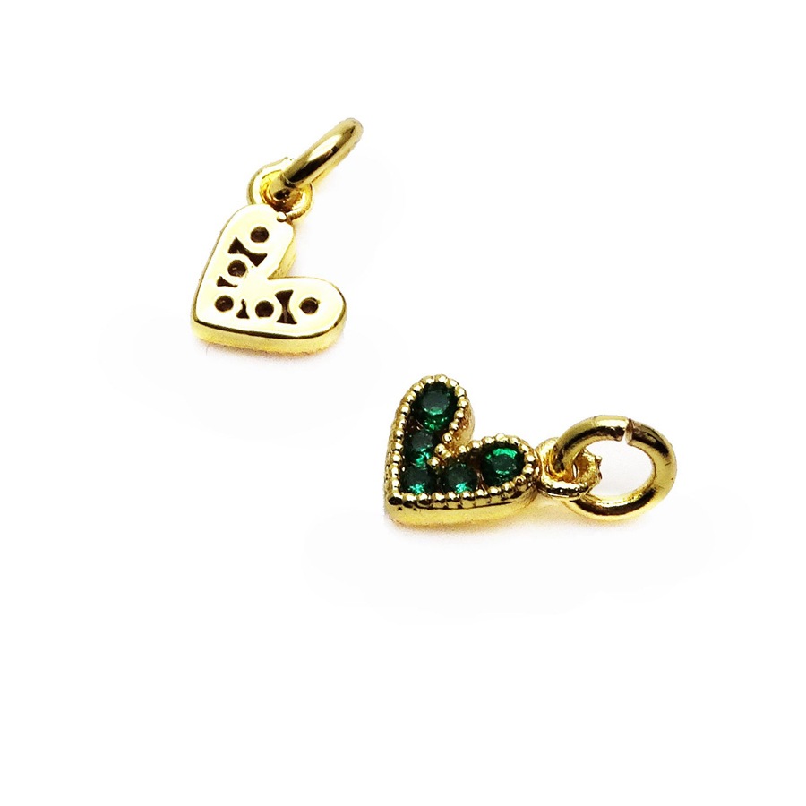 2g Weight Pendant Jewelry Making Type 10*10mm, 6*6mm Jewelry Making Size Zircon Inlay Material DIY Jewelry Accessories Classification 1 Piece Quantity Copper Material Heart Shape Pattern Inlay Design Sweet Style 1 Piece 10*10mm 6*6mm Copper Zircon Heart Shape Pendant 8