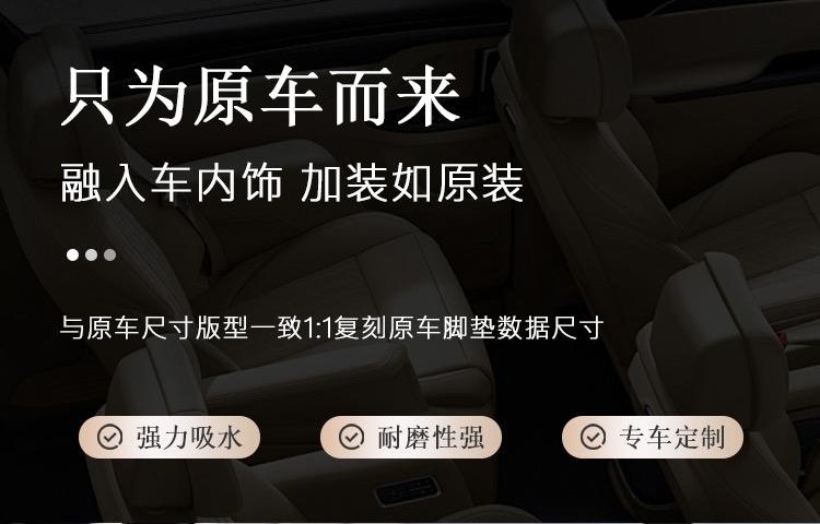 25 New Zeekr 009 Floor Mats Modified for 7-Seater Geek Car Second-Row Anti-Slip Carpets and Full Car Interior Anti-Slip Supplies
