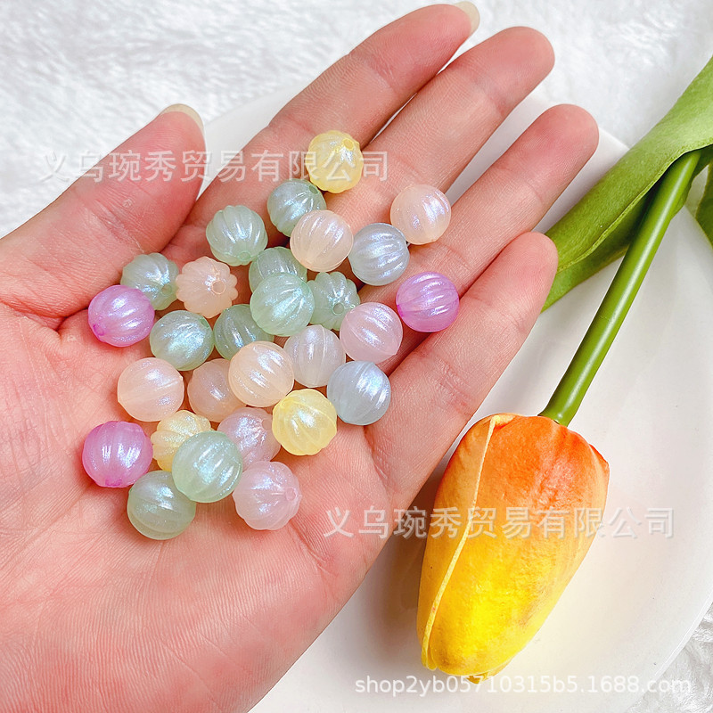 Perlas acrílicas con diseño estrella y sirena, accesorios DIY para pulseras