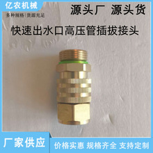 农用打药机打药柱塞泵回进快速出水口高压管打药机插拔全铜接头