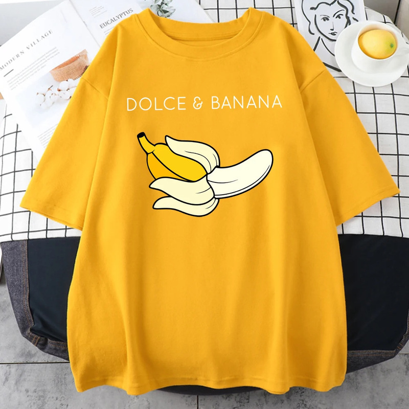 Dolce Banana Creative Printed Men's Short Sleeve Personality T-Shirt