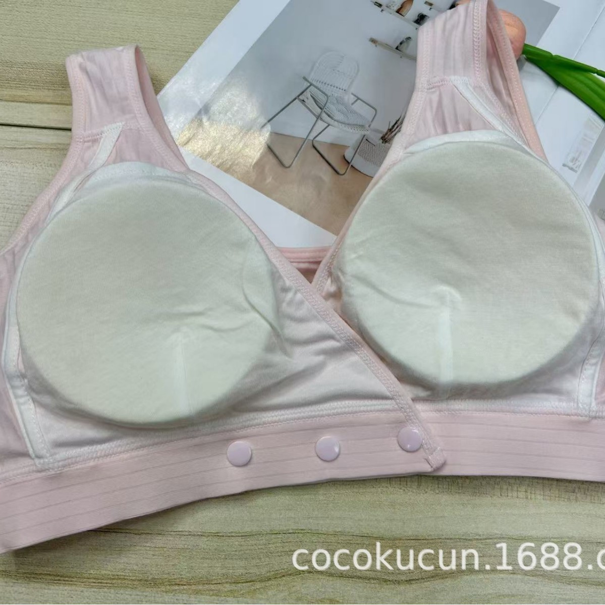 B0556 inventario de algodón de alta calidad botón frontal belleza espalda sujetador deportivo de tamaño grande ropa interior de la madre para mujeres reunidas anti-caída delgada