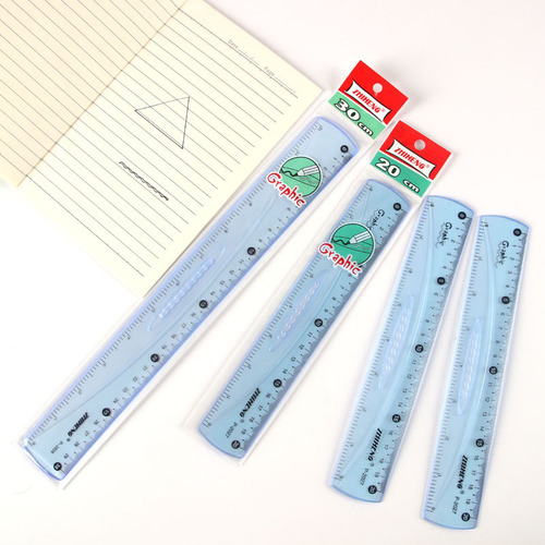 Factory direct sales 20cm ruler for student learning 20CM ruler with wavy ruler 30CM ruler