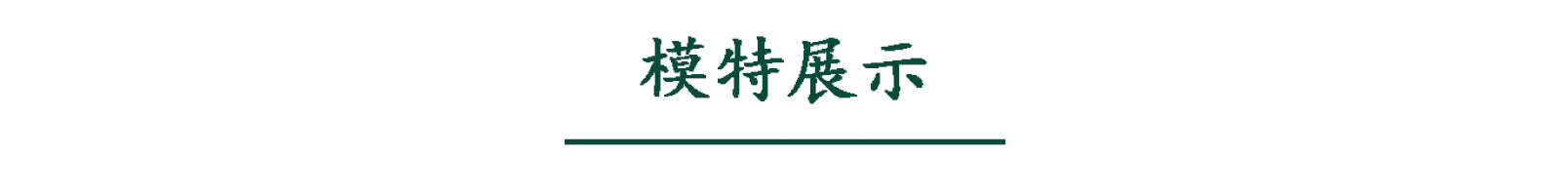 模特展示字体