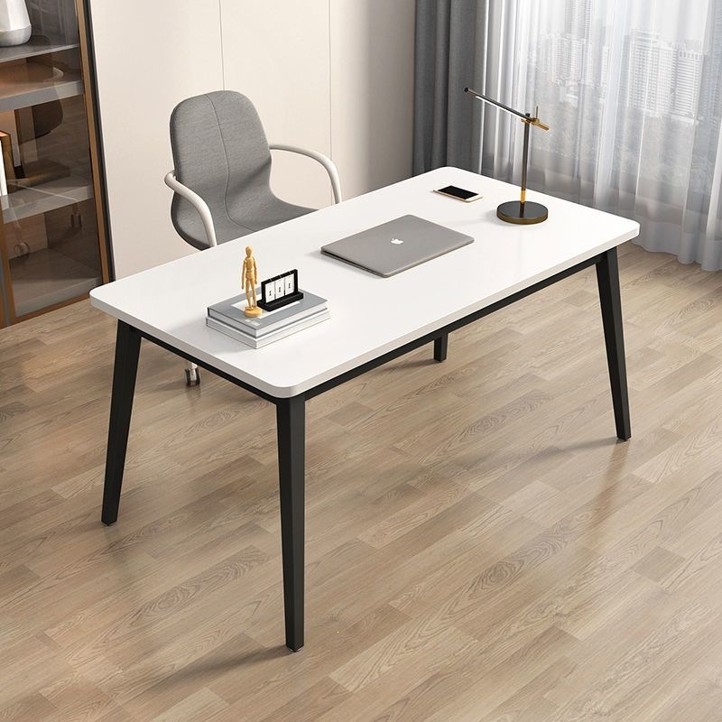 Nordic Computer Desk for Home Use with Thickened Iron Legs, Light Luxury Live Streaming Table, Office Desk, Rectangular Desk, Long Table