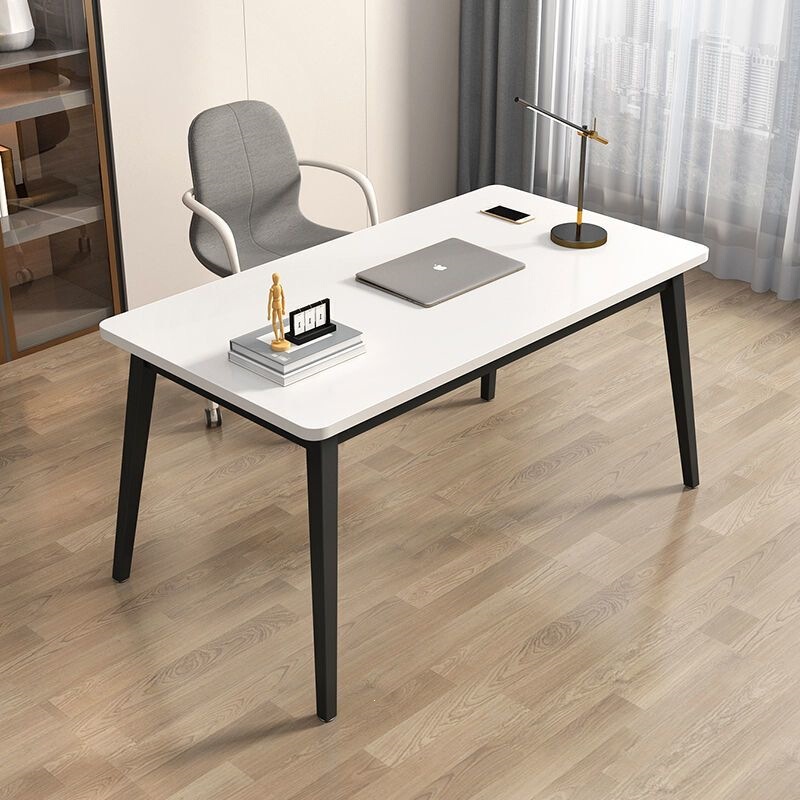 Nordic Computer Desk for Home Use with Thickened Iron Legs, Light Luxury Live Streaming Table, Office Desk, Rectangular Desk, Long Table