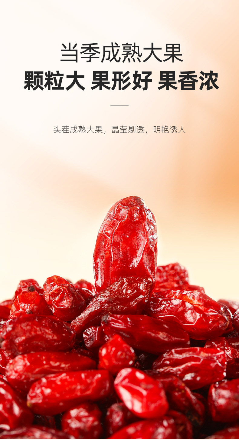 Dried Seedless Cornus Fruit Shan Zhu Yu 100g Jar for Herbal Tea quality and texture