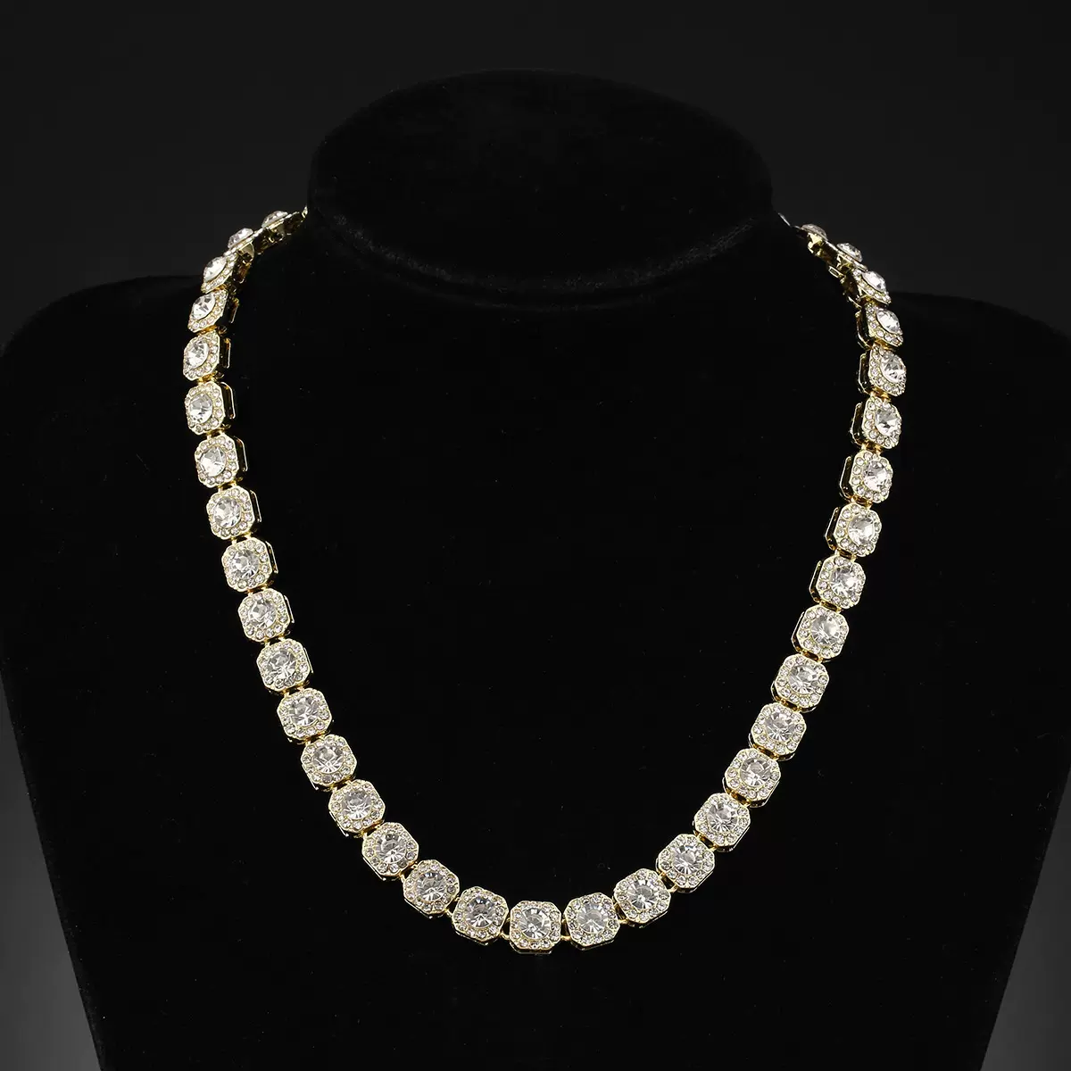 跨境热销欧美流行新款嘻哈冰糖项链多尺寸三色hiphop说唱配饰