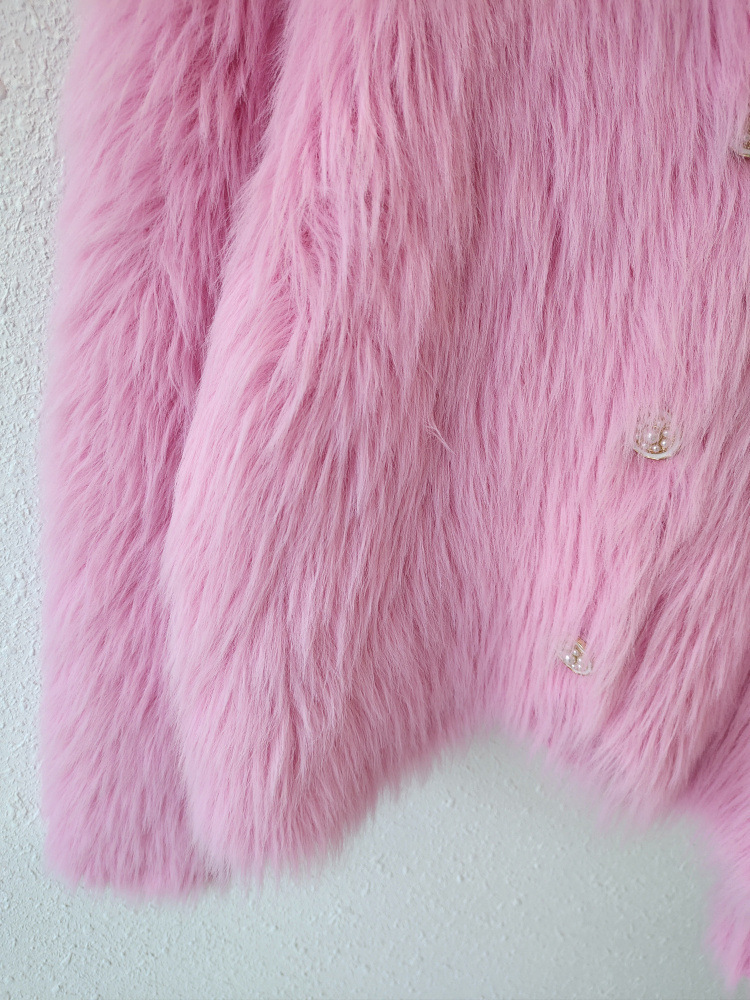 Damenbekleidung Fleece-Strickjacke, Pullover, Jacke, verdickt, kleiner Duftstil, kurz, vielseitig, weich, klebrig, Damenbekleidung_voghion.com