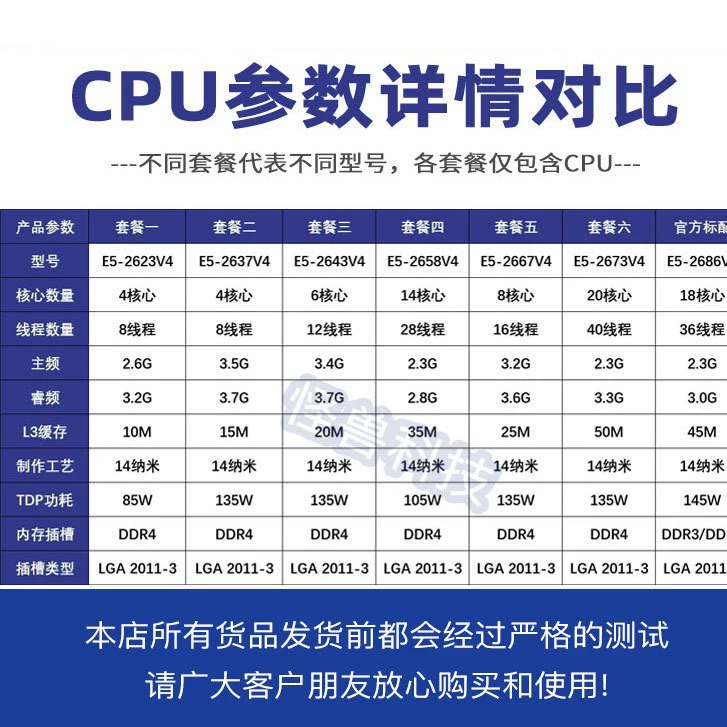 Оригинал/Xeon E5-2686V4 2673V4 2623 2637 2643 2658 2667V4 CPU X99
