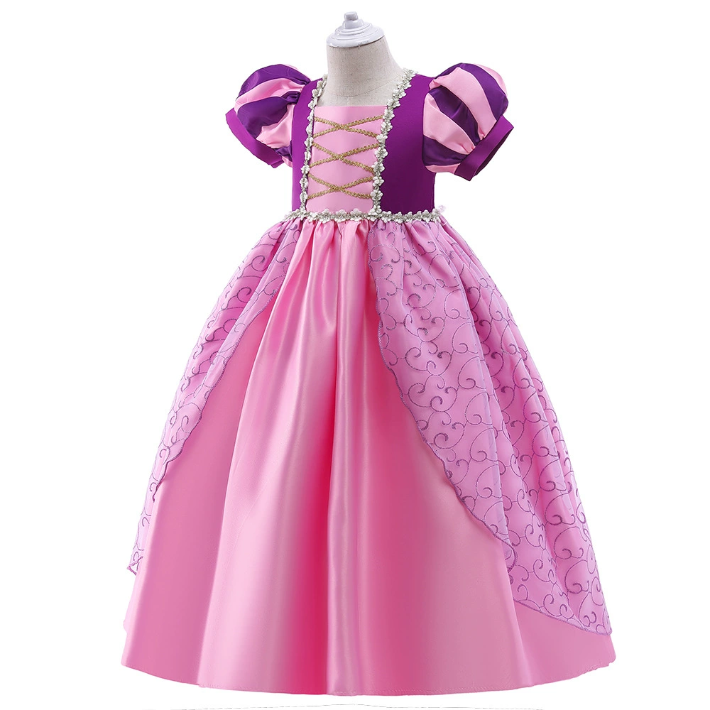 Детское Imported Frozen Princess Dress для девушек - розовый/фиолетовый, 100-150 см, костюм на Хэллоуин