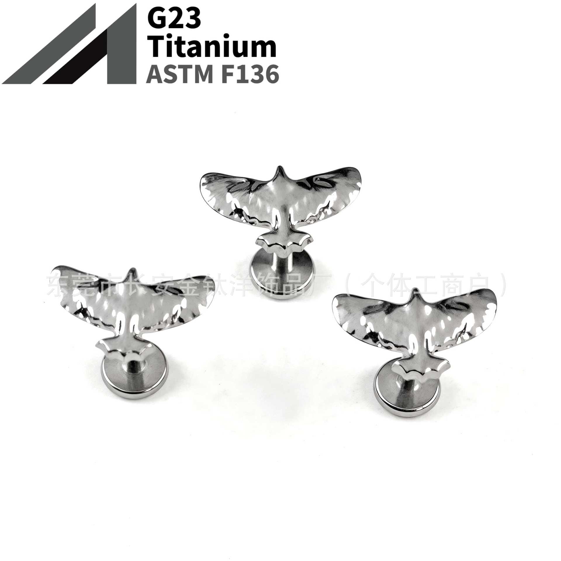 16G labret stud size and finish detail