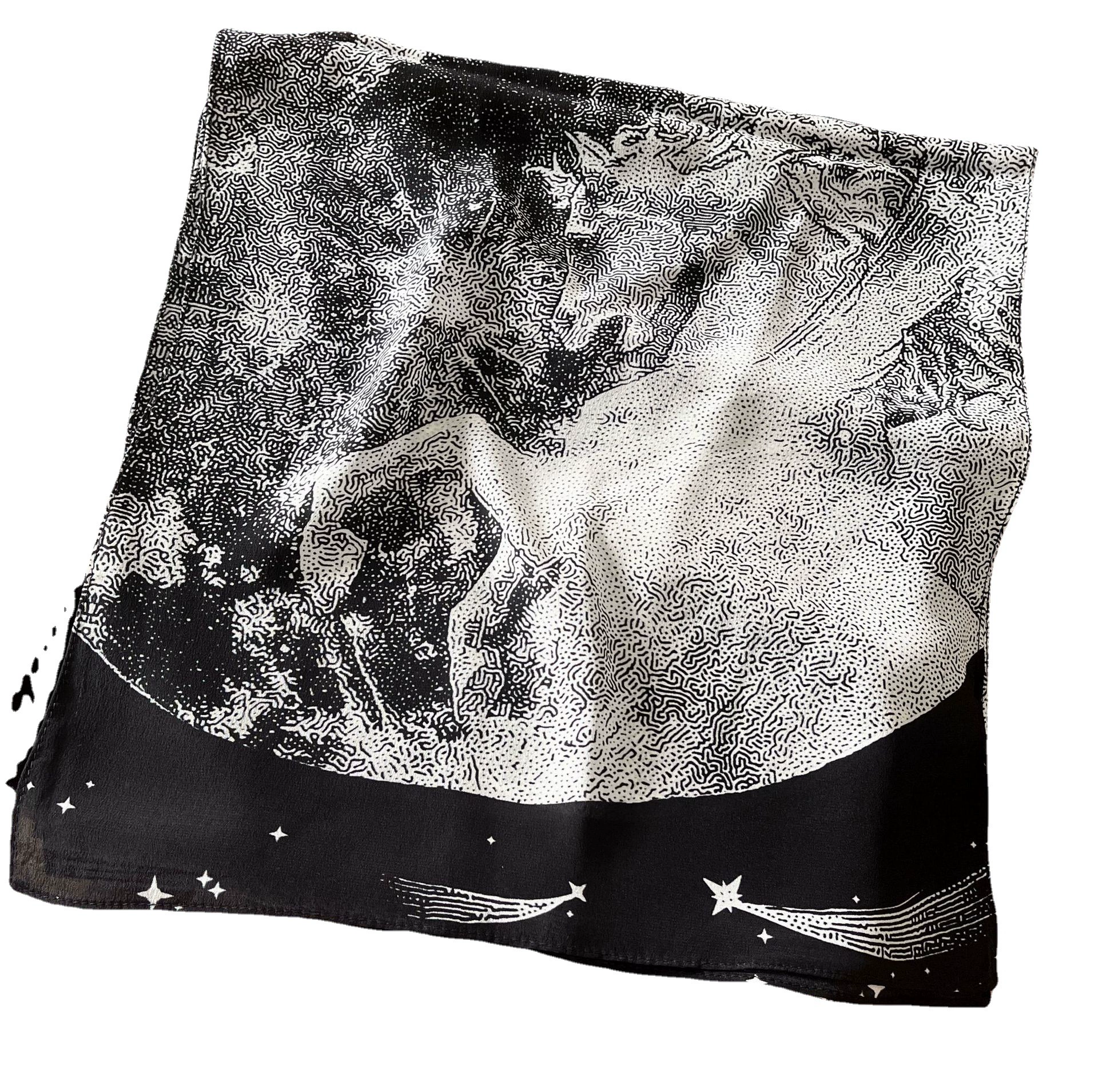 Summer classic silk scarf, neckerchief