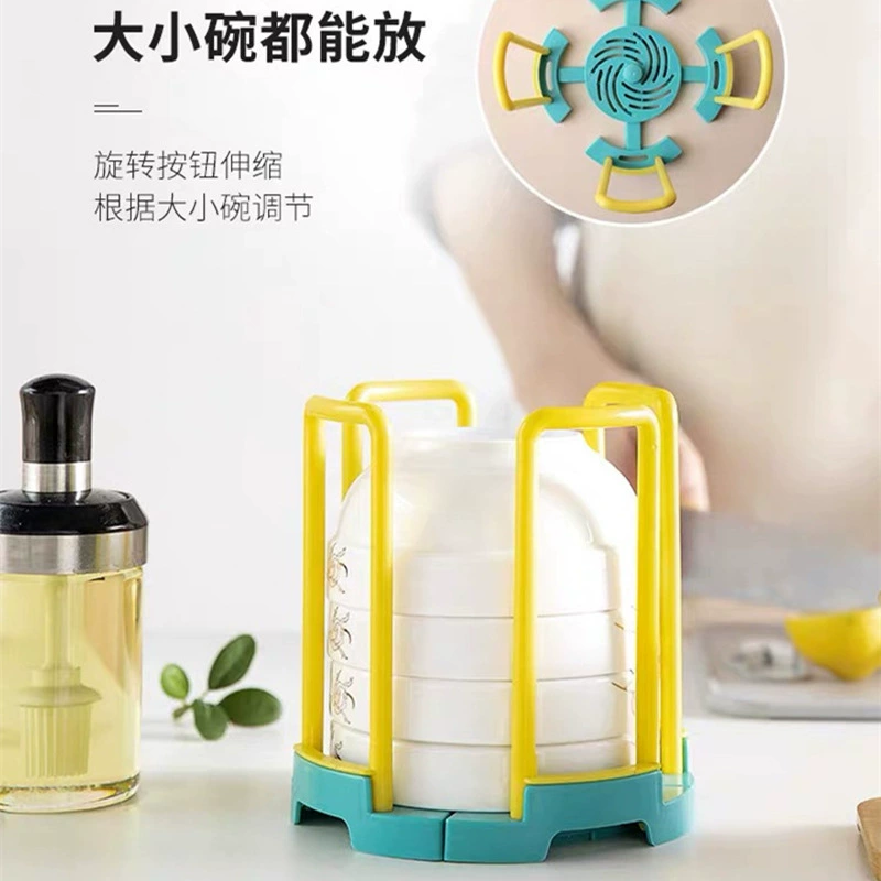 Поворотная полка для мисок, водяной фильтр, кухонная полка, может удерживать посуду, одноуровневый маленький стеллаж для хранения
