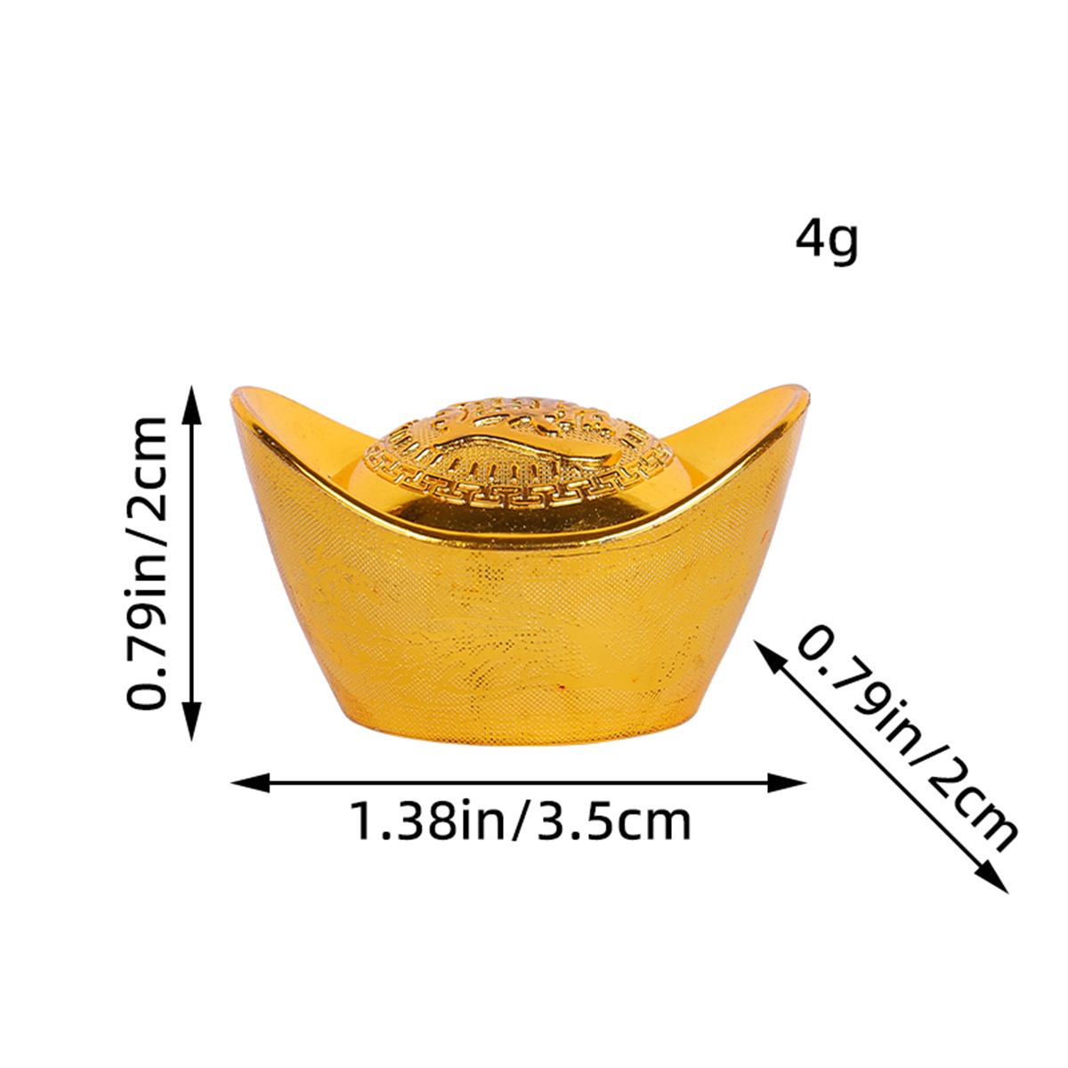 Molde de Lingote de Oro de Plástico Yuanbao, Suministros Festivos Sólidos, Adornos, Decoración, Artículos para el Hogar, Venta al por Mayor