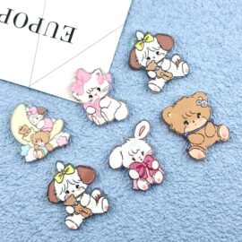 亚克力卡通 醋酸mikko diy发绳 手机链包挂钥匙扣冰箱贴 材料配件