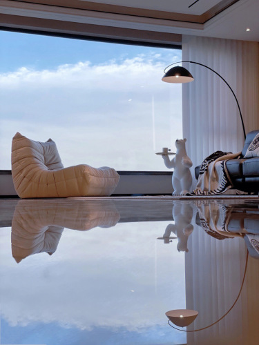 Floor lamp fishing lamp log living room lamp atmosphere simple modern creative internet celebrity grass skirt lamp bedroom Zhongshan lamp