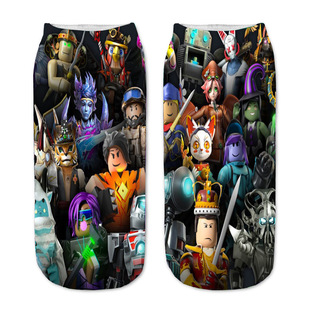 Anime ROBLOX Cartoon Surrounding Socks New Style Cool Creative Printed Socks Trendy Short Socks for Men and Women Students