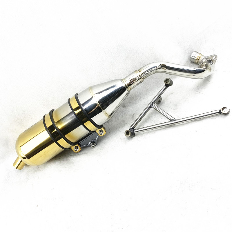RS100CC Fuxi stainless steel upper winding gold modified exhaust pipe rsz Kuqi model EFI back pressure exhaust