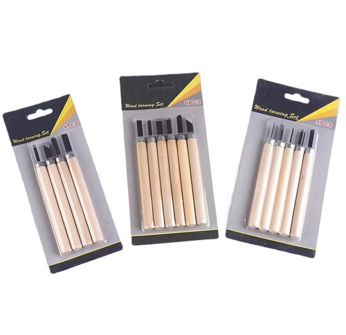 Factory wholesale set of 3, 4, and 5 wood carving knives carving tools