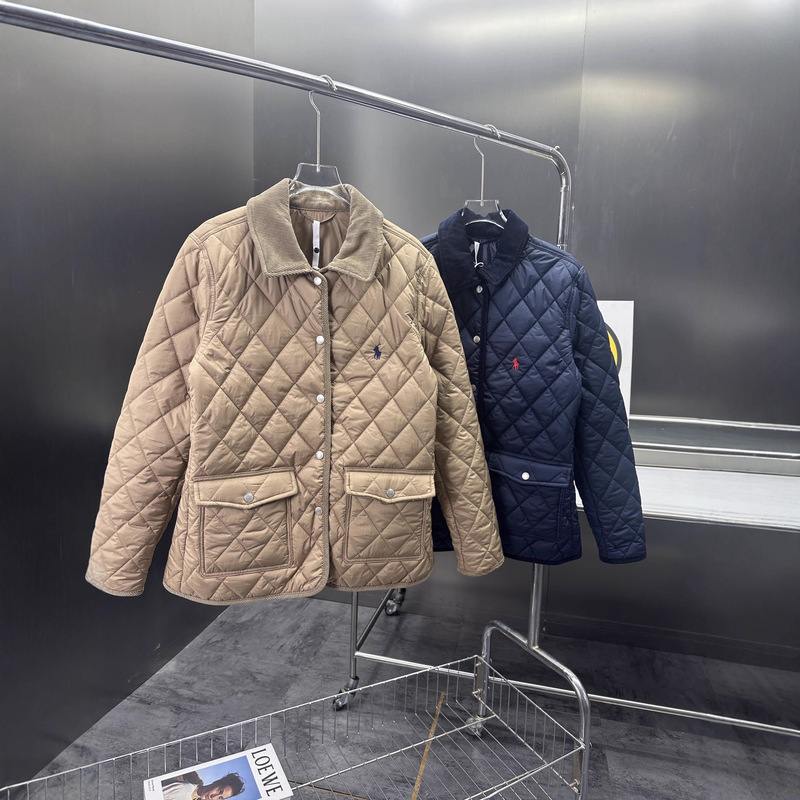 Dropshipping 2025 Autumn New Trendy Brand Luff Corduroy Trim Quilted Barn Cotton Jacket