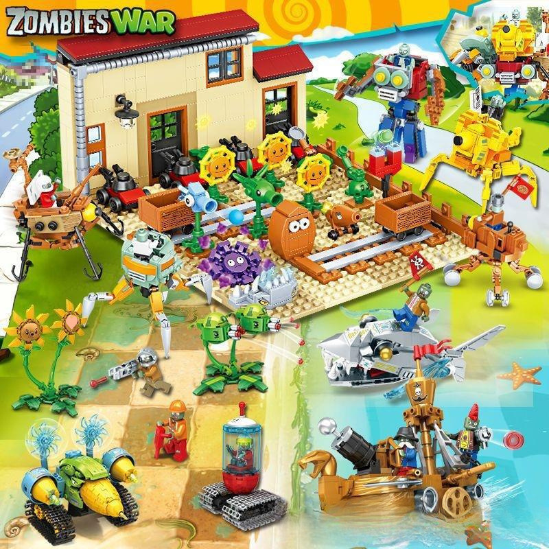 Compatible with Lego Plants Vs. Zombies Building Blocks 2 Toy Complete Set Dr. Plantain Kidsren's Educational Boy Assembly 6
