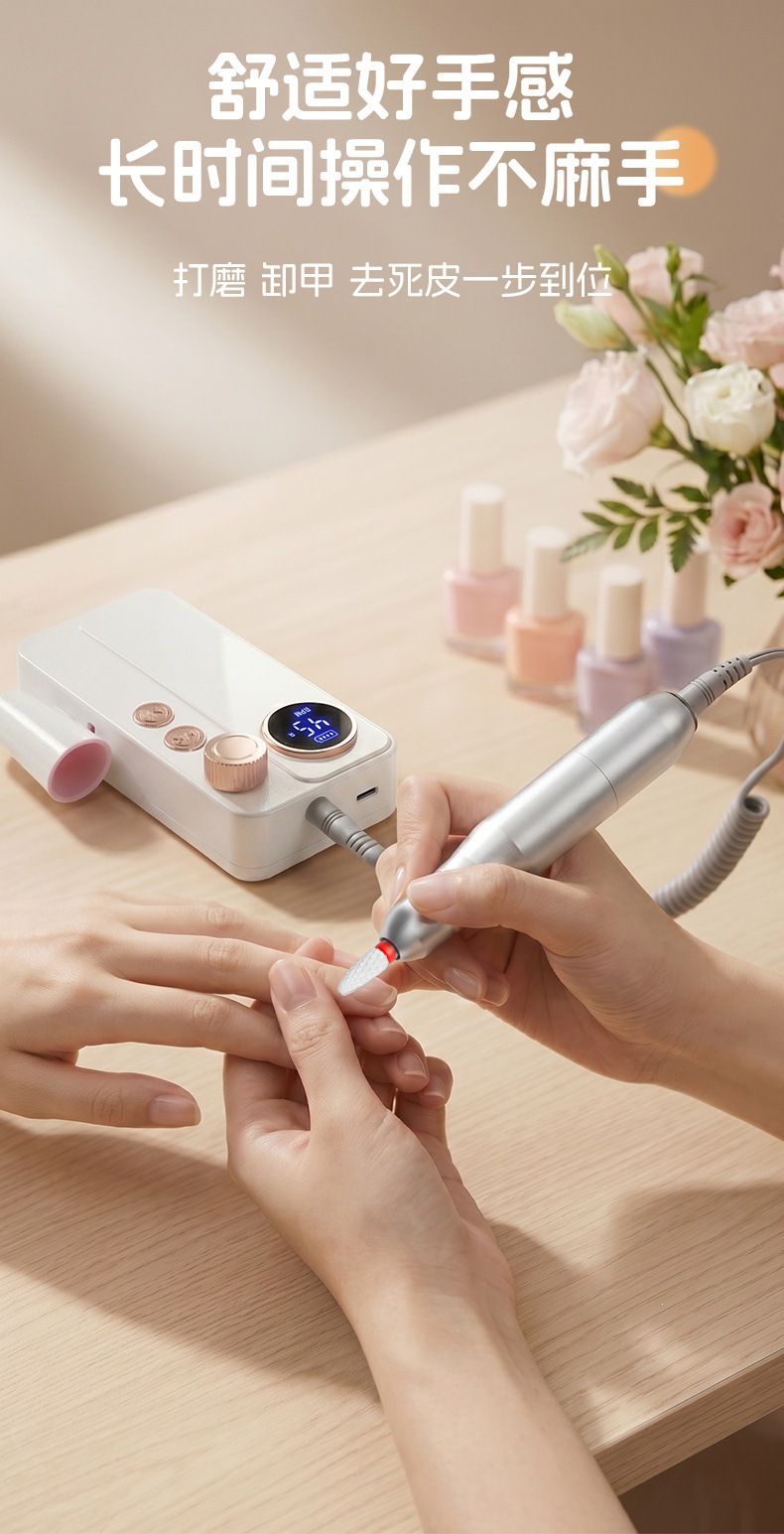Tragbarer elektrischer Nagelfeiler Nagelfräser Nagelpolierer Nagelfeilmaschine Nagelschleifen Poliergerät für zu Hause