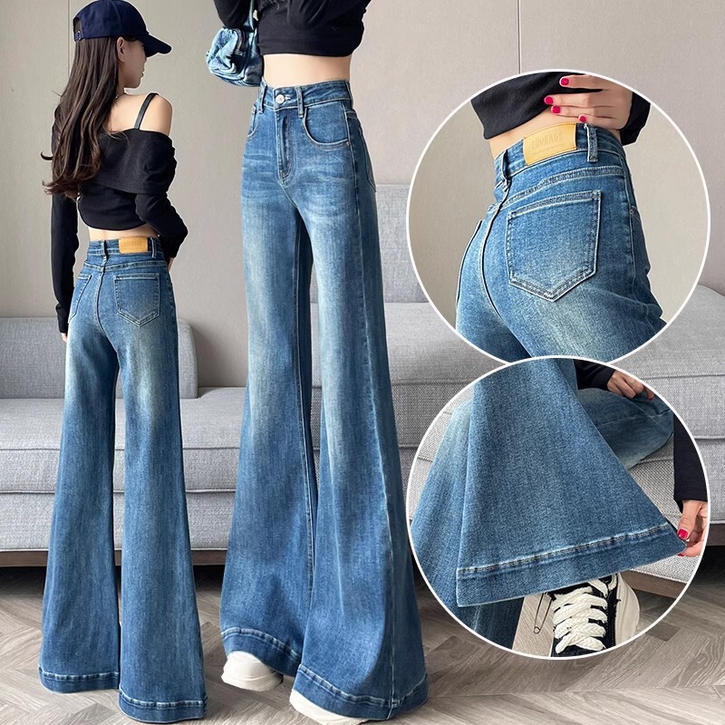 2025 Spring New Wide-Leg Jeans for Women, Straight High-Waisted, Slimming, Pear-Shaped Body, Floor-Length Flared Pants 2025 Spring New Wide-Leg Jeans for Women, Straight High-Waisted, Slimming, Pear-Shaped Body, Floor-Length Flared Pants