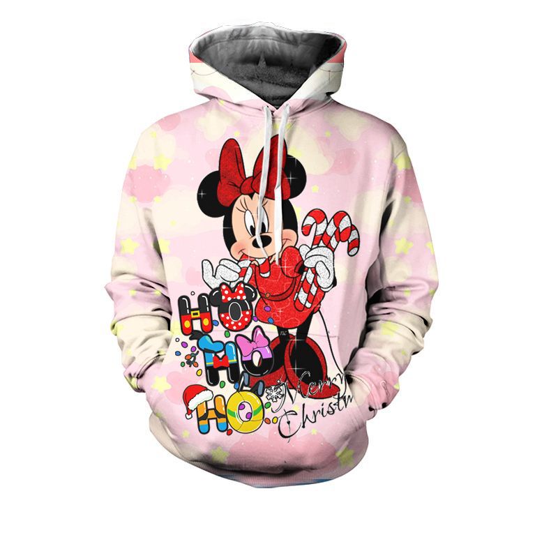 2024 New 2023 Foreign Trade Autumn and Winter Minnie Mickey Printed Sweater Men's and Women's Hoodie Children's Wear Sweater