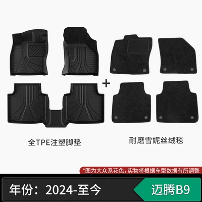 Suitable for Volkswagen Magotan B8 Modelə uyğun ayaqaltı - volkswagen-magotan-b9-full-tpe-floor-mats-thickened-snowy-double-layer